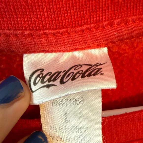 Coca-Cola Red Crewneck Sweatshirt – Size L – Classic Logo - Picture 2 of 6